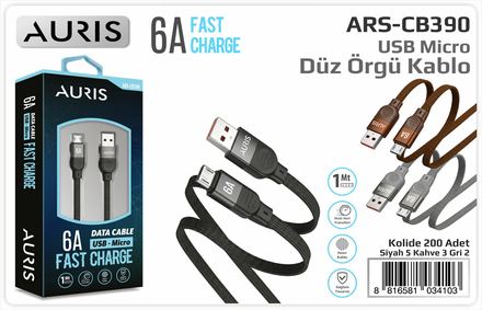 Auris CB390 6A Micro Fast Hasır Kablo